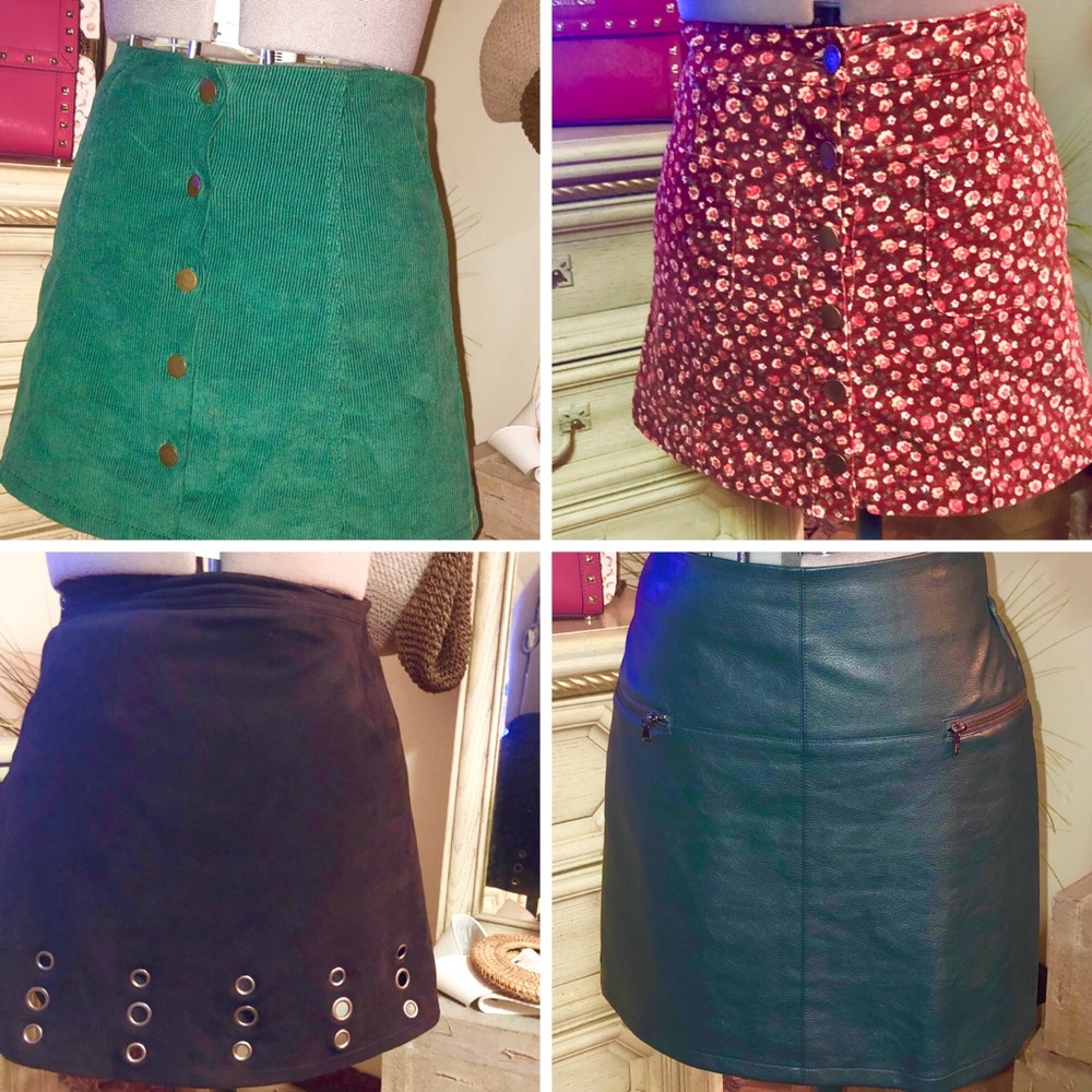 4 mini skirts
